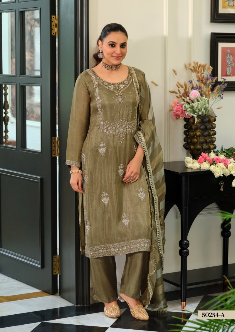 D 50254 D By Zaveri Viscose Simar Beats Readymade Suits